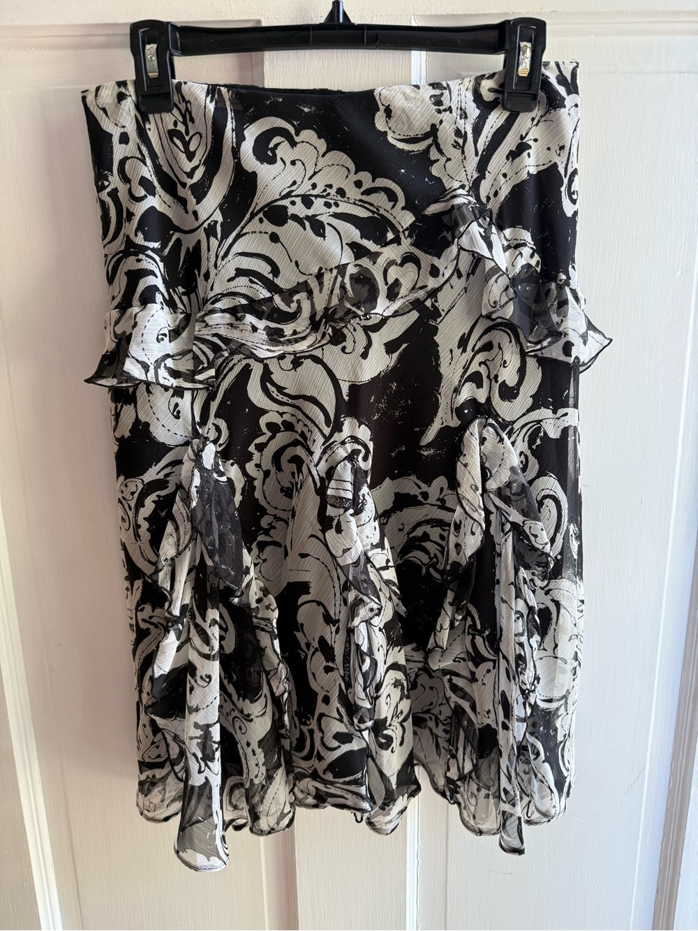 Ralph Lauren Black & White Floral Print Blouse